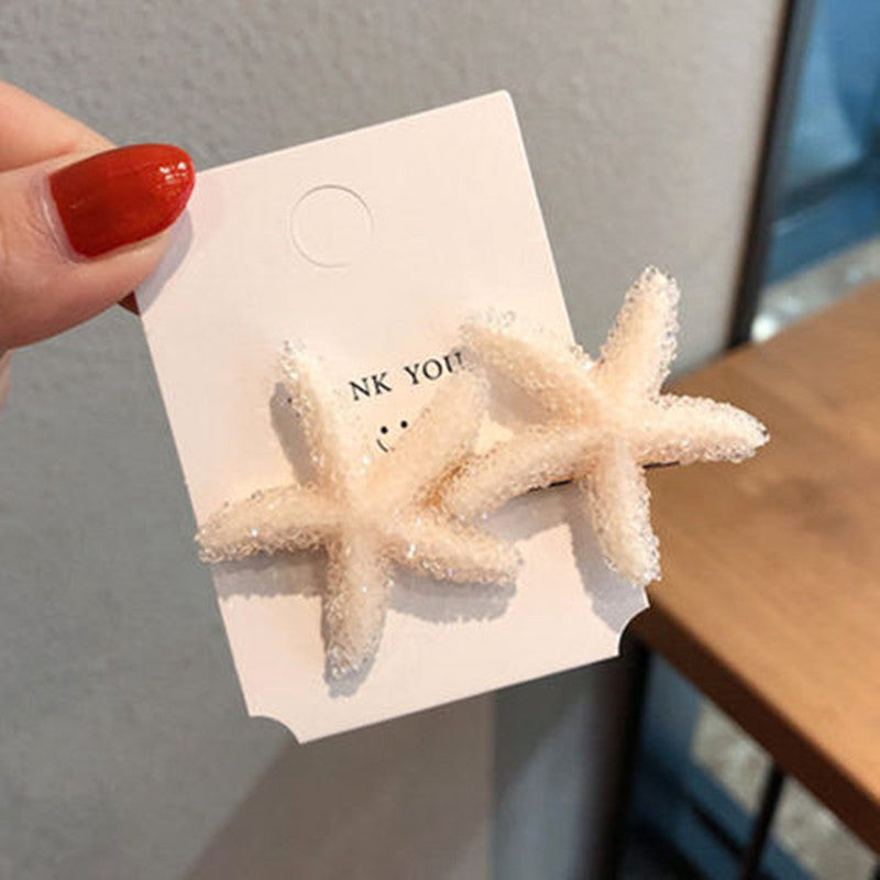 Spring New Crystal Starfish Hairpin