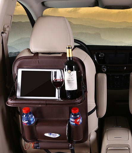 Car seat storage bag multi-function car dining table and chair back storage bag backrest hanging bag car interior decoration supplies