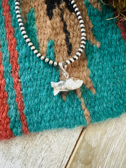 Handcrafted & Hand Carved Blue Mojave Fish Charm