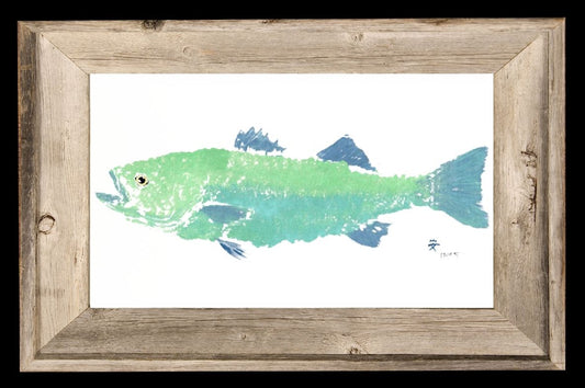 Coastal Art Sea Foam Bass Fish Ocean Artist Inspired