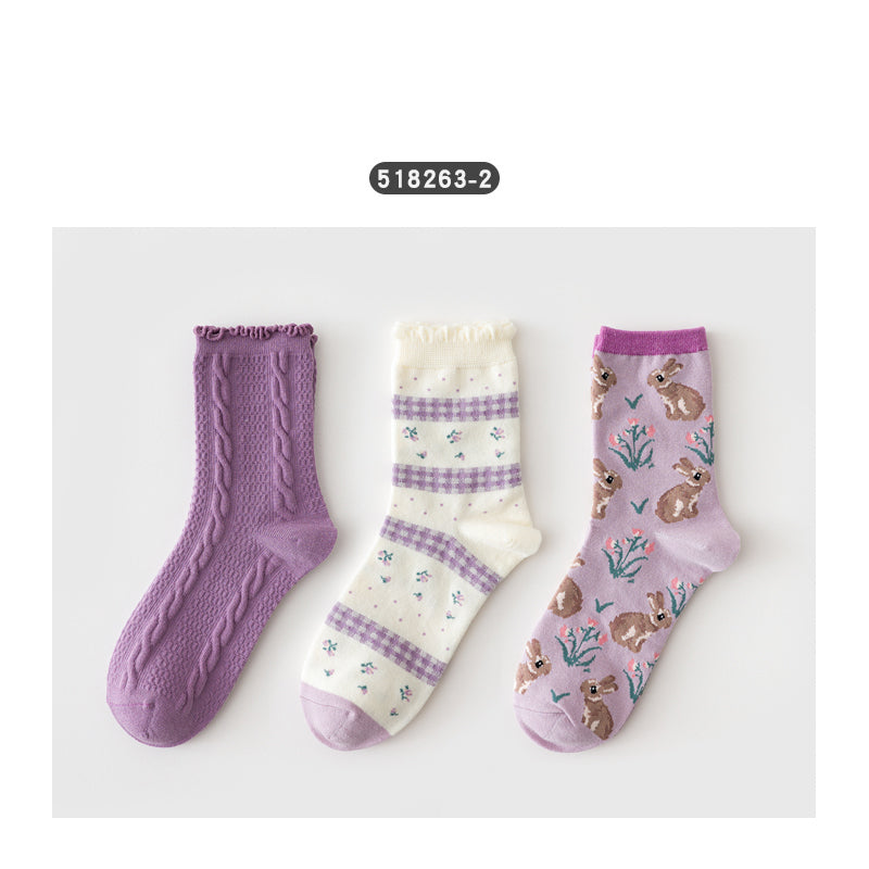 Cute autumn and winter tube socks