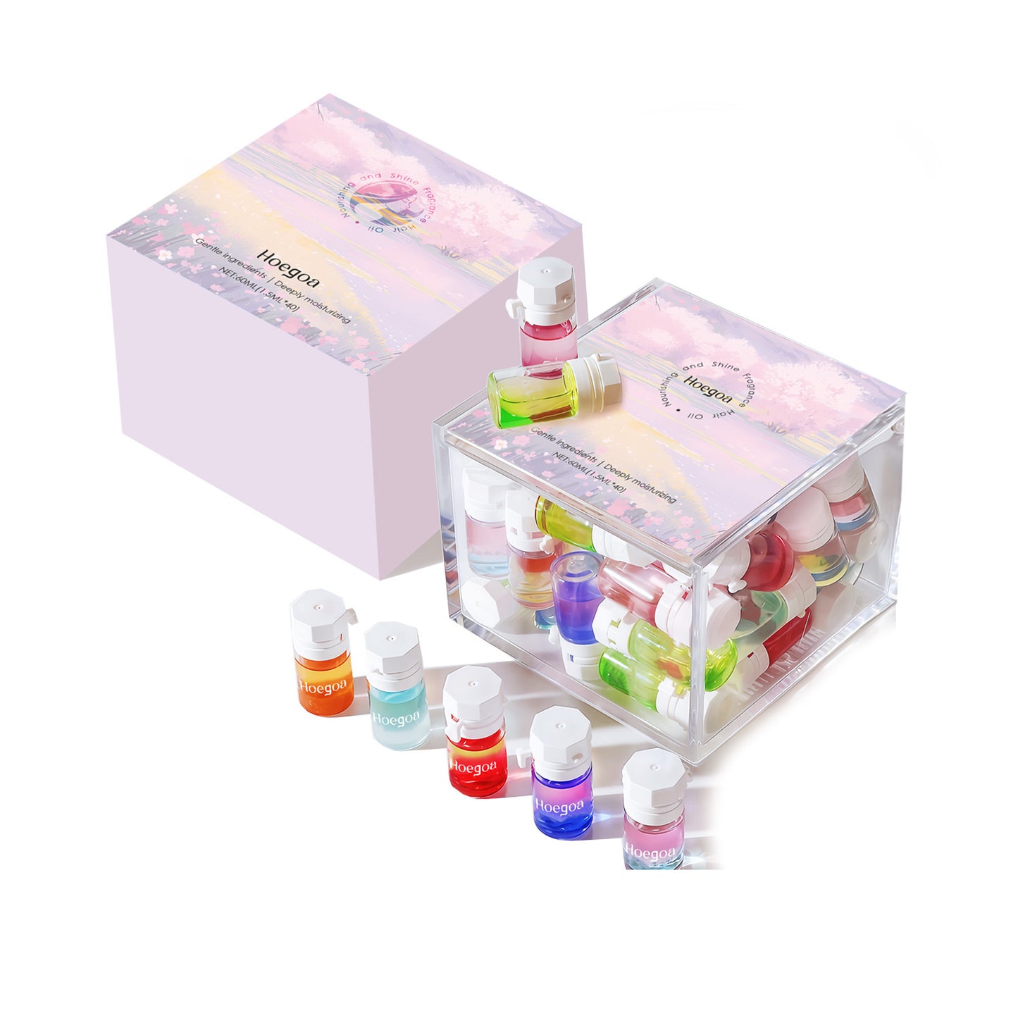 Hoegoa Hair Care Essential Oil Capsules Daily Soft Care Moisturizing Dry And Dry Manic Hair Gloss Improve Hair Quality