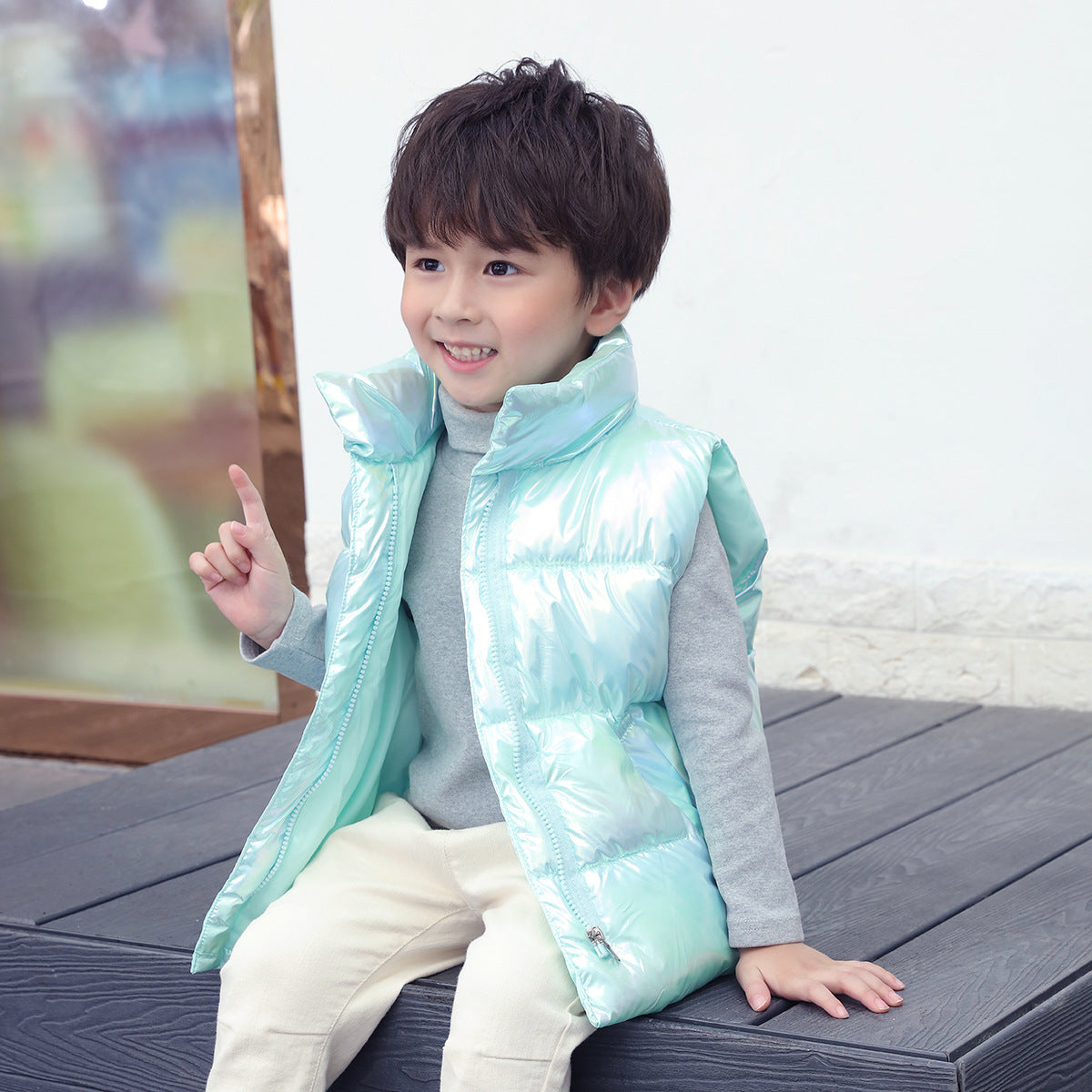 Down Cotton Vest Autumn And Winter Waistcoat Winter Clothing Children