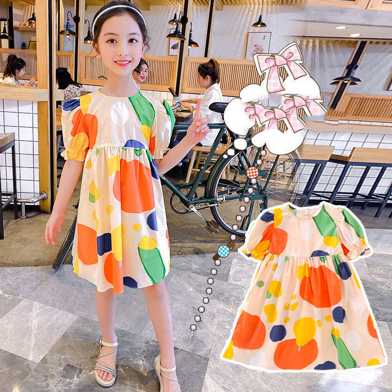 Western Style Summer Skirt Children's Summer Chiffon Princess Dress