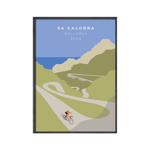 Retro Sports Bike Pictures Home Decor Paris Wall Art Printing Pictures Landscape Painting Monuments Bikers