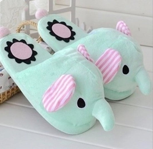 Winter warm plush slippers