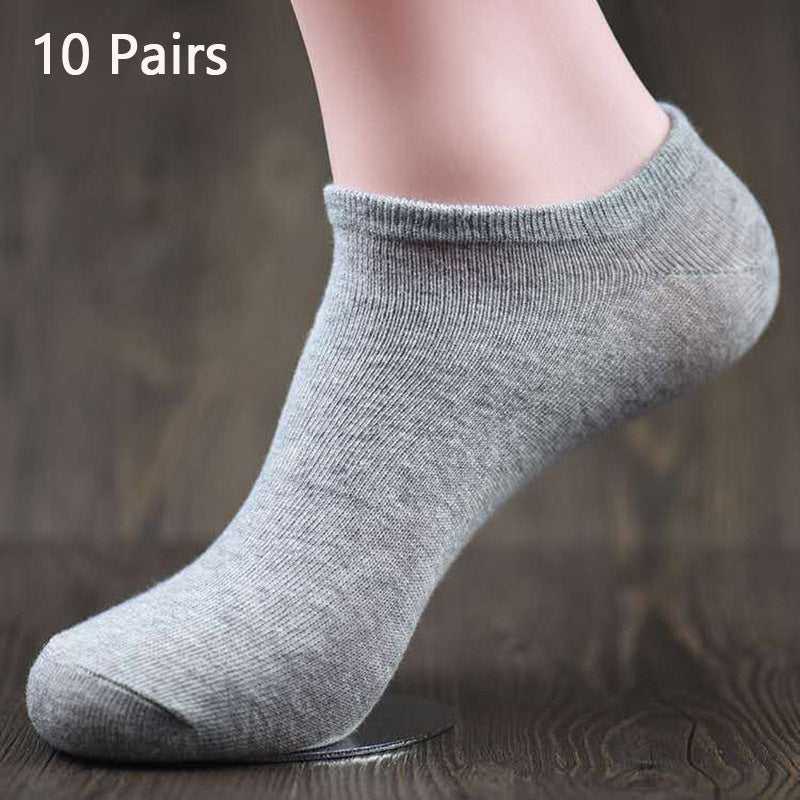 10 paires Cotton  men's boat socks