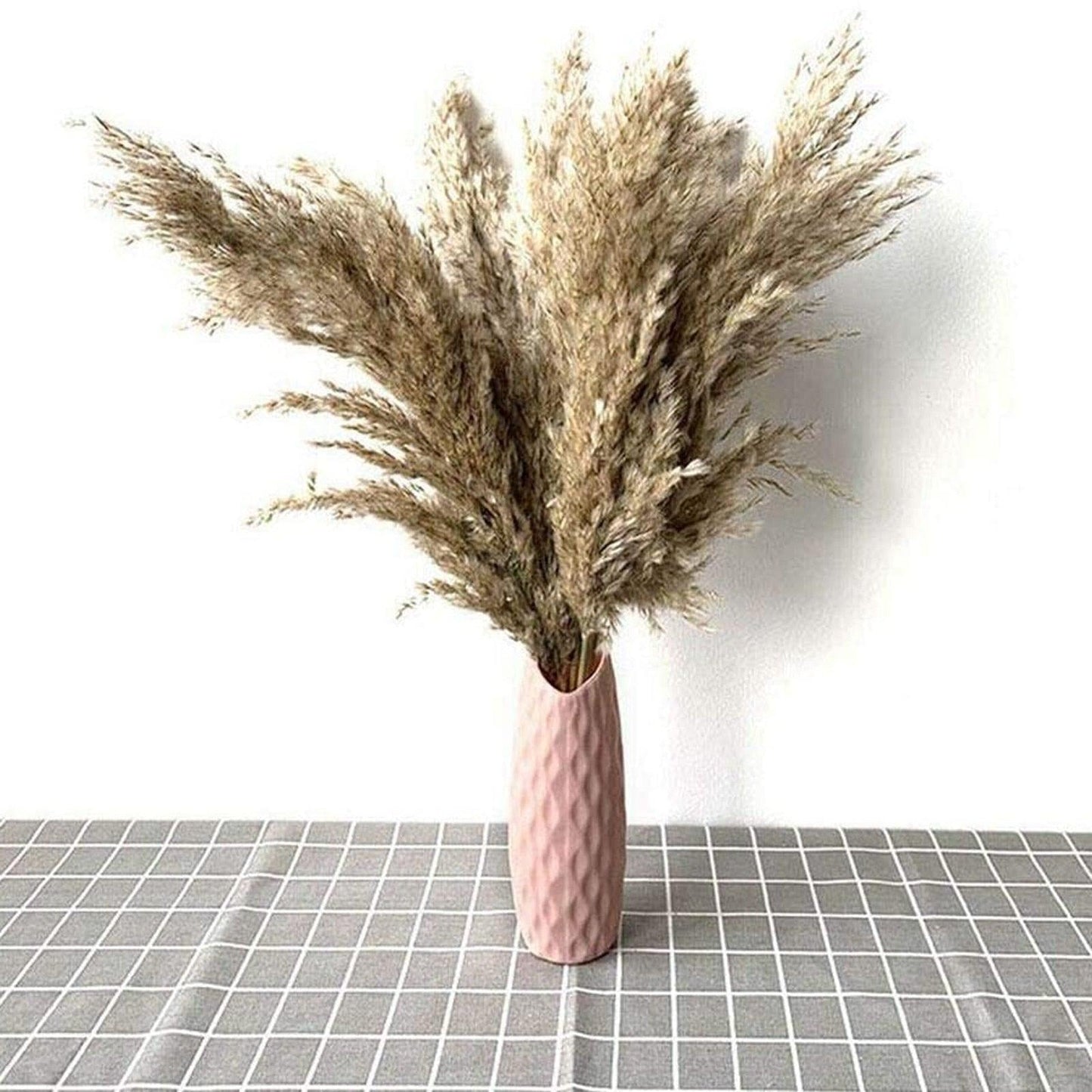 30/50pcs Bulrush Natural Dried Small Pampas Grass Artificial Decor Wedding Flower Bunch Home Office  Floor Vase Filler for Living Room Kitchen And Event Decoration