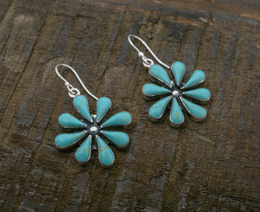Turquoise Daisy Earrings