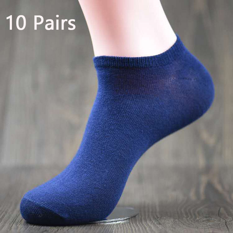 10 paires Cotton  men's boat socks