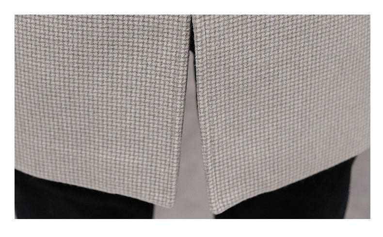 Winter Youth Slim Houndstooth Coat Trend