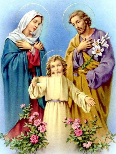 Religious Digital Painting Color By Number Virgin Mary Painting Canvas