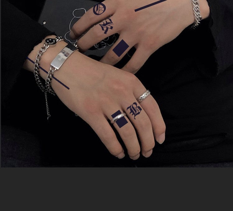 Herbal Finger Tattoo Sticker Waterproof For Men