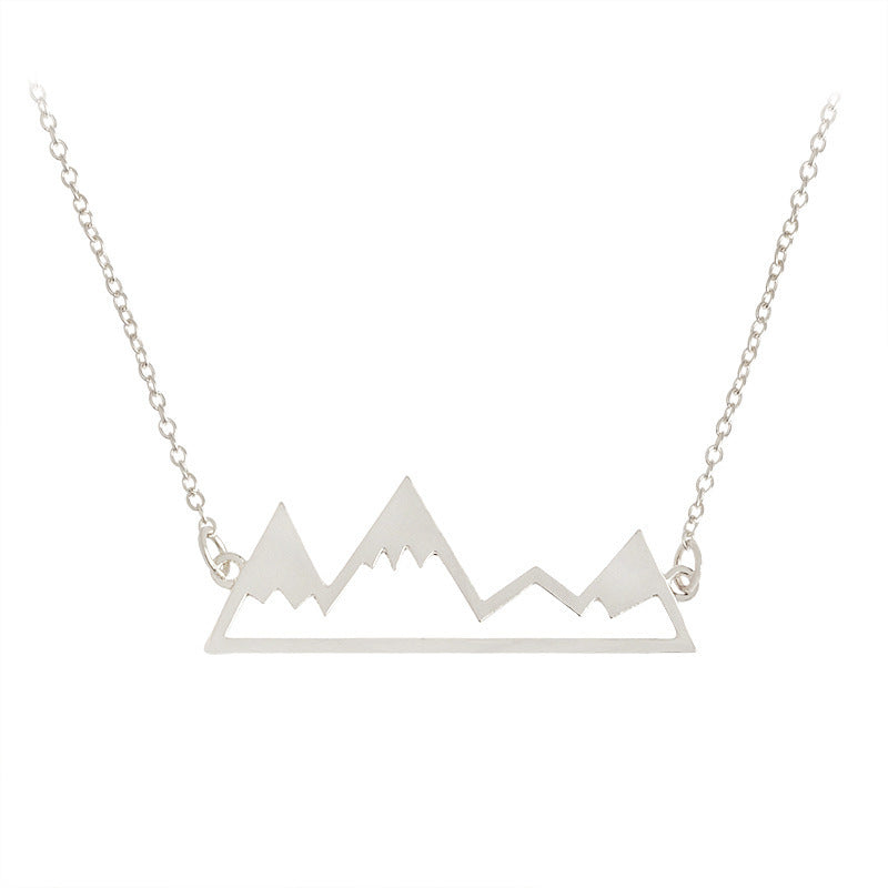 Creative mountain peak hollow necklace