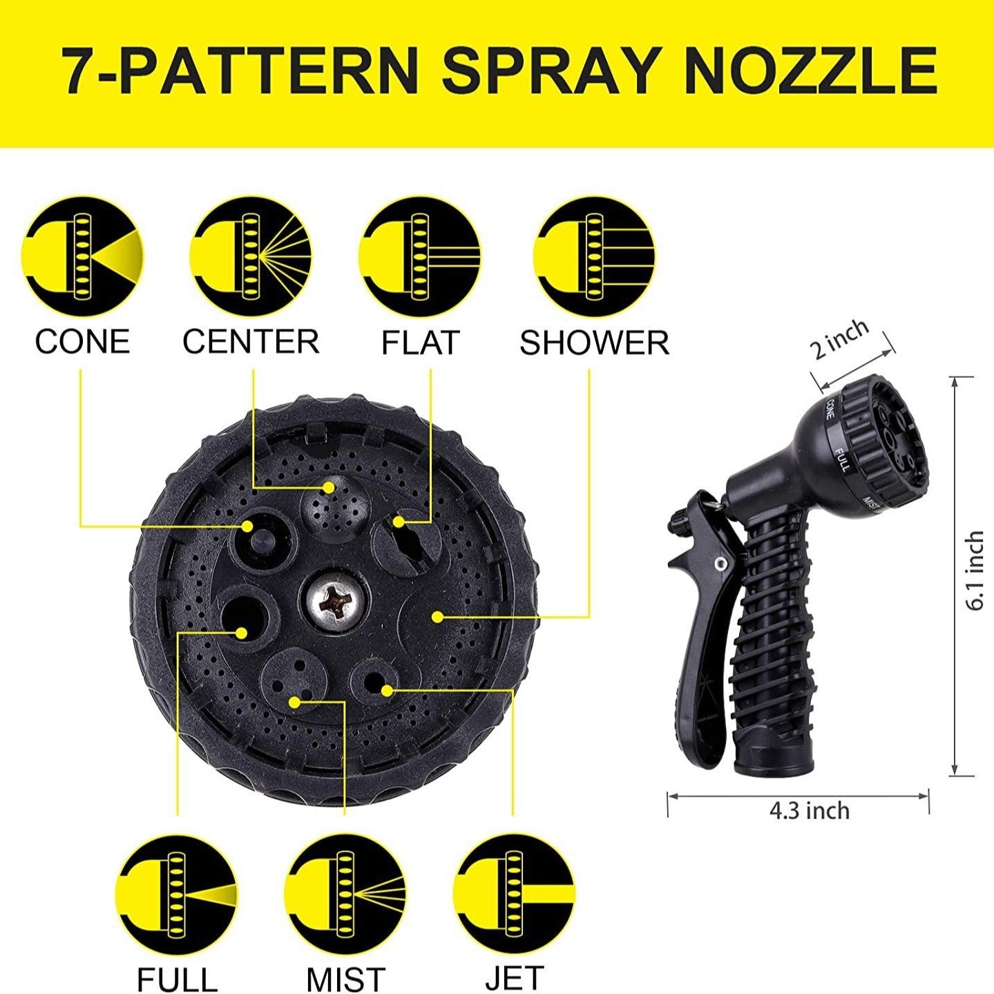 Garden Hose Car Wash Flower Watering Gun Nozzle