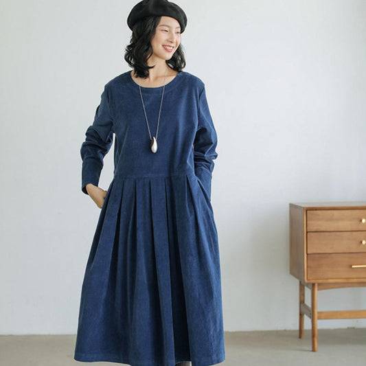 Autumn Women's Artistic Corduroy Dress