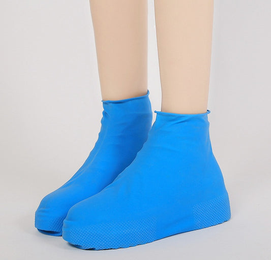 Rubber Anti-slip Waterproof Shoe Cover Reusable Rain Boot Motorcycle Bike Overshoe Blue Yellow for Men Women