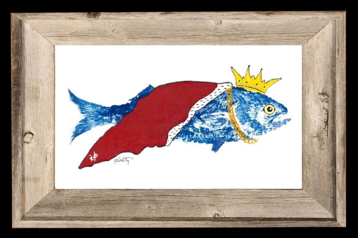 Coastal Art King Fish with Cape Ocean Artist Inspired