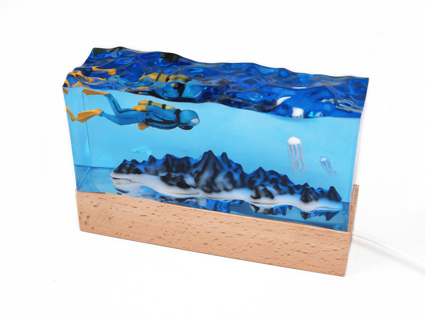 Diy Crystal Resin Epoxy Mountain Sea Wave Sea Water Surface Mountain Sea Mirror Silicone Mold