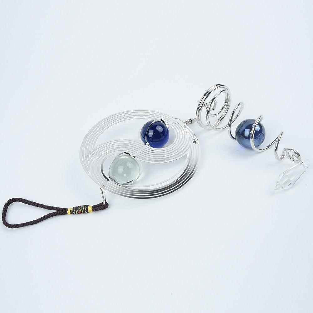 3D Wind Chimes Sun Wind Spinner Metal Hanging Wind Bells Stainless Steel Chimes Church Indoor Outdoor  Garden Porch Balcony Home Decoration Ornament Room Decor