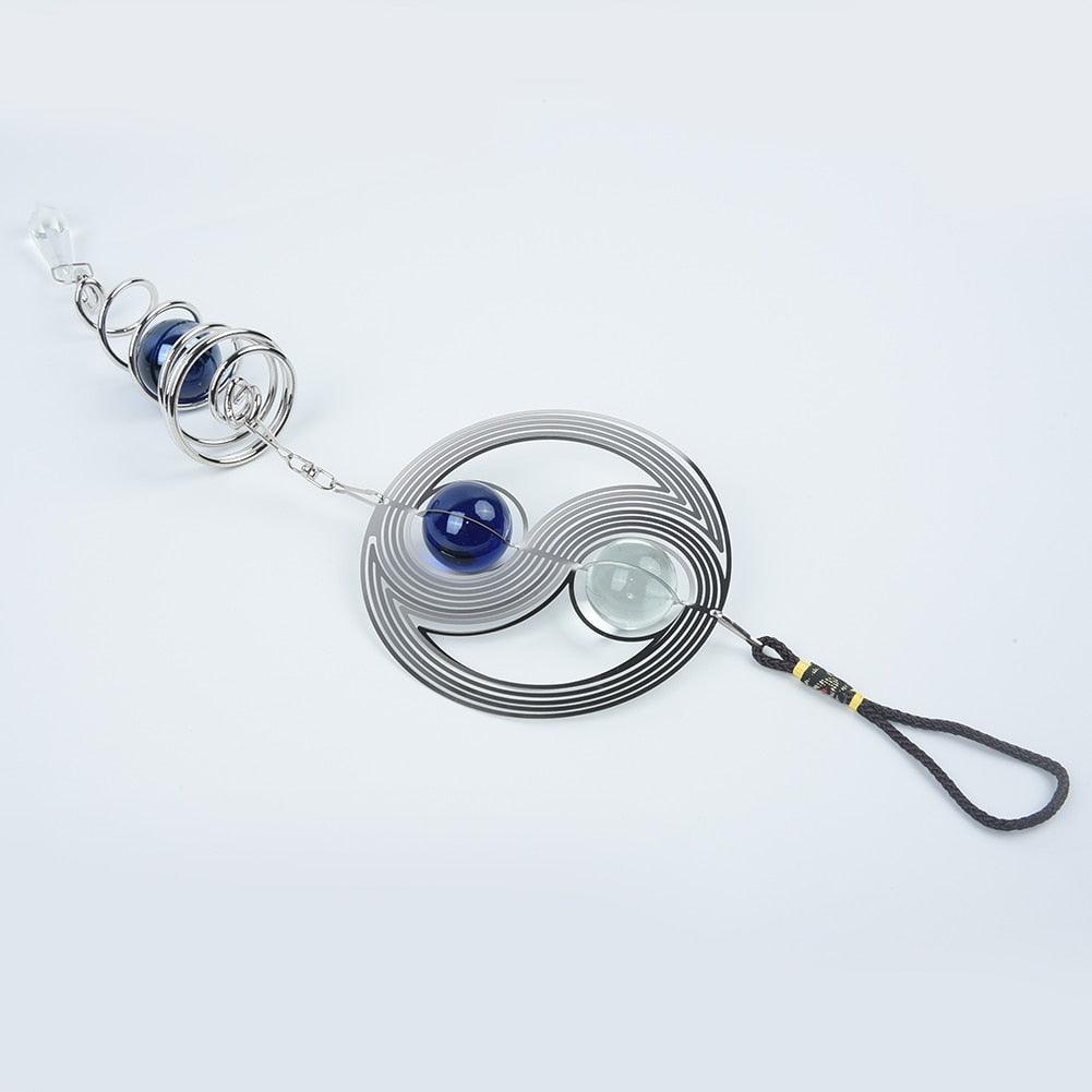 3D Wind Chimes Sun Wind Spinner Metal Hanging Wind Bells Stainless Steel Chimes Church Indoor Outdoor  Garden Porch Balcony Home Decoration Ornament Room Decor