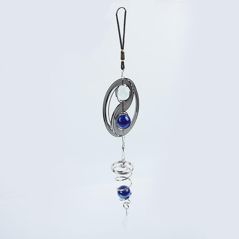 3D Wind Chimes Sun Wind Spinner Metal Hanging Wind Bells Stainless Steel Chimes Church Indoor Outdoor  Garden Porch Balcony Home Decoration Ornament Room Decor