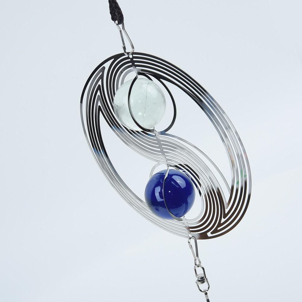 3D Wind Chimes Sun Wind Spinner Metal Hanging Wind Bells Stainless Steel Chimes Church Indoor Outdoor  Garden Porch Balcony Home Decoration Ornament Room Decor