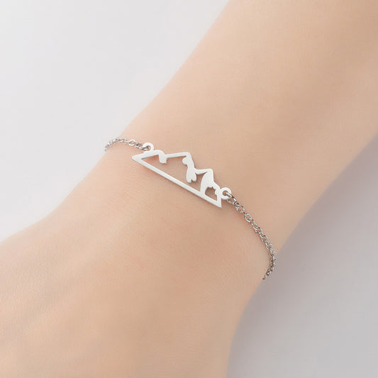 Fashion Mountain Personality Hollow Out Snow Mountain Ins Necklace Simple