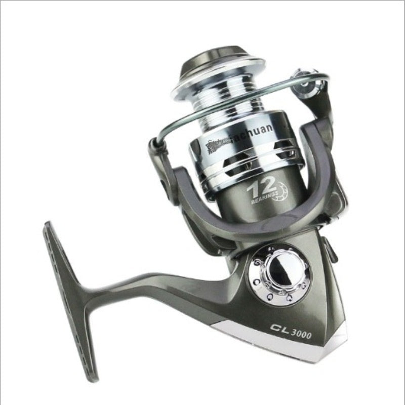 12-axis Metal Toe Cap Fishing Reel Reel For Telescopic Fishing Rod Thrown Pole Wheel