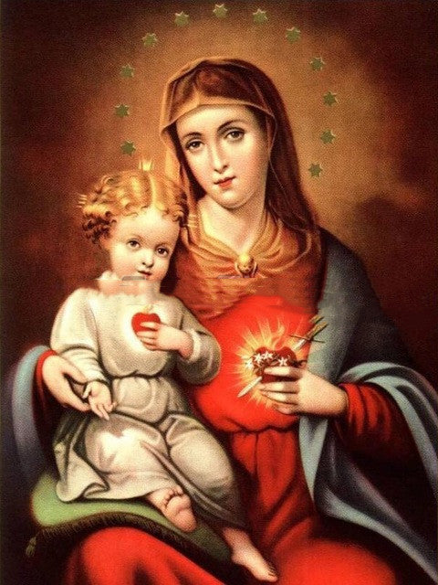 Religious Digital Painting Color By Number Virgin Mary Painting Canvas