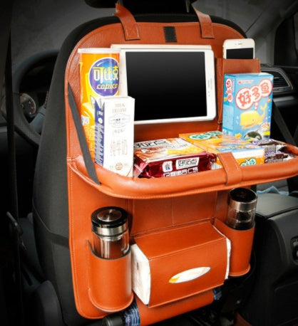 Car seat storage bag multi-function car dining table and chair back storage bag backrest hanging bag car interior decoration supplies