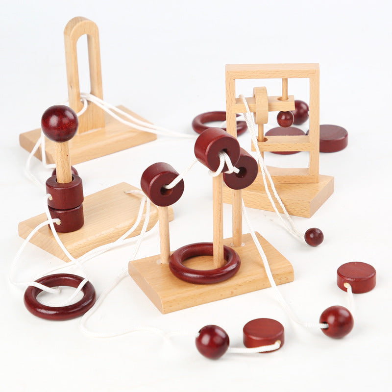 Wooden Puzzle Unlocking Toy Exercise Space