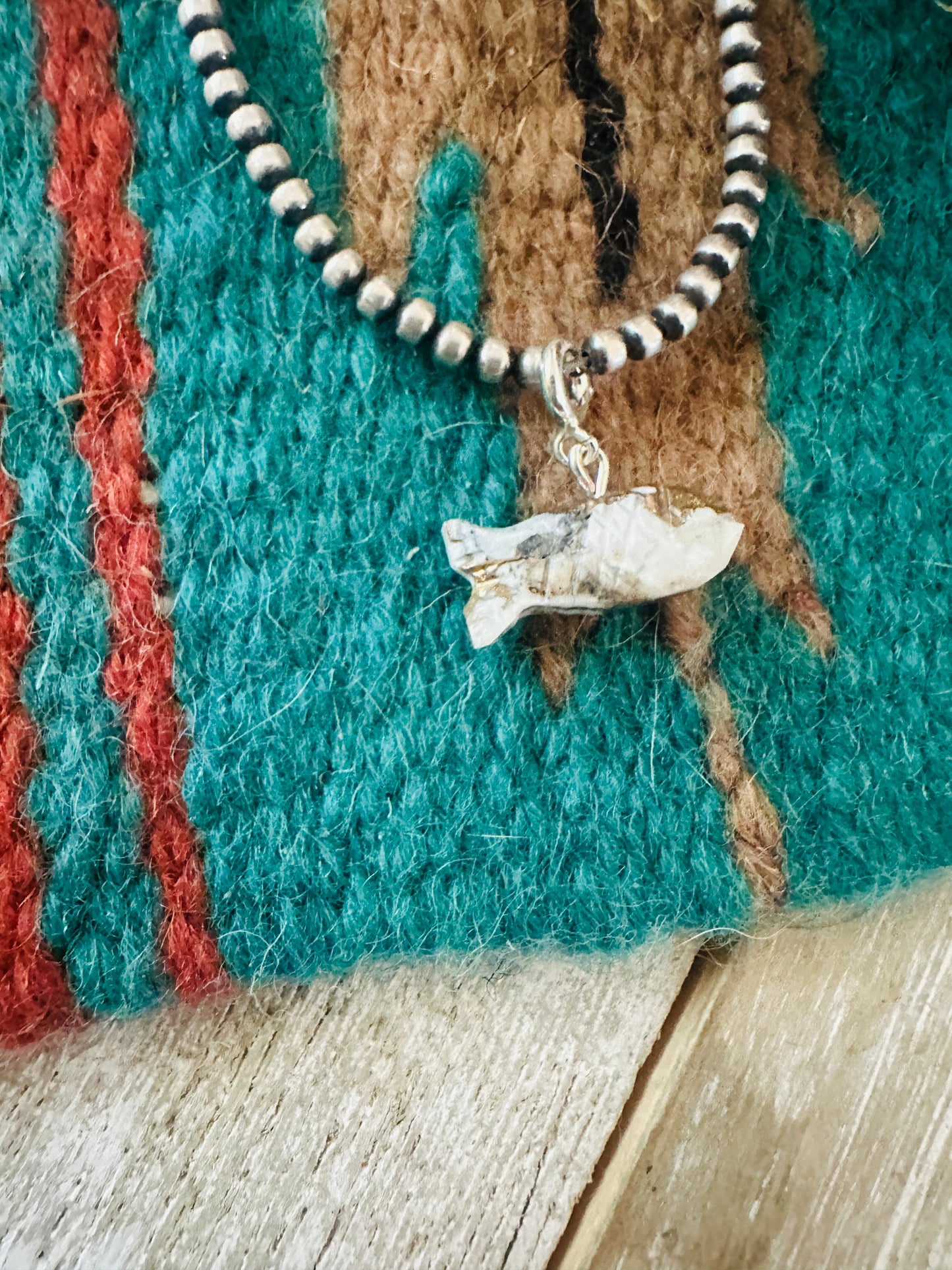 Handcrafted & Hand Carved Blue Mojave Fish Charm