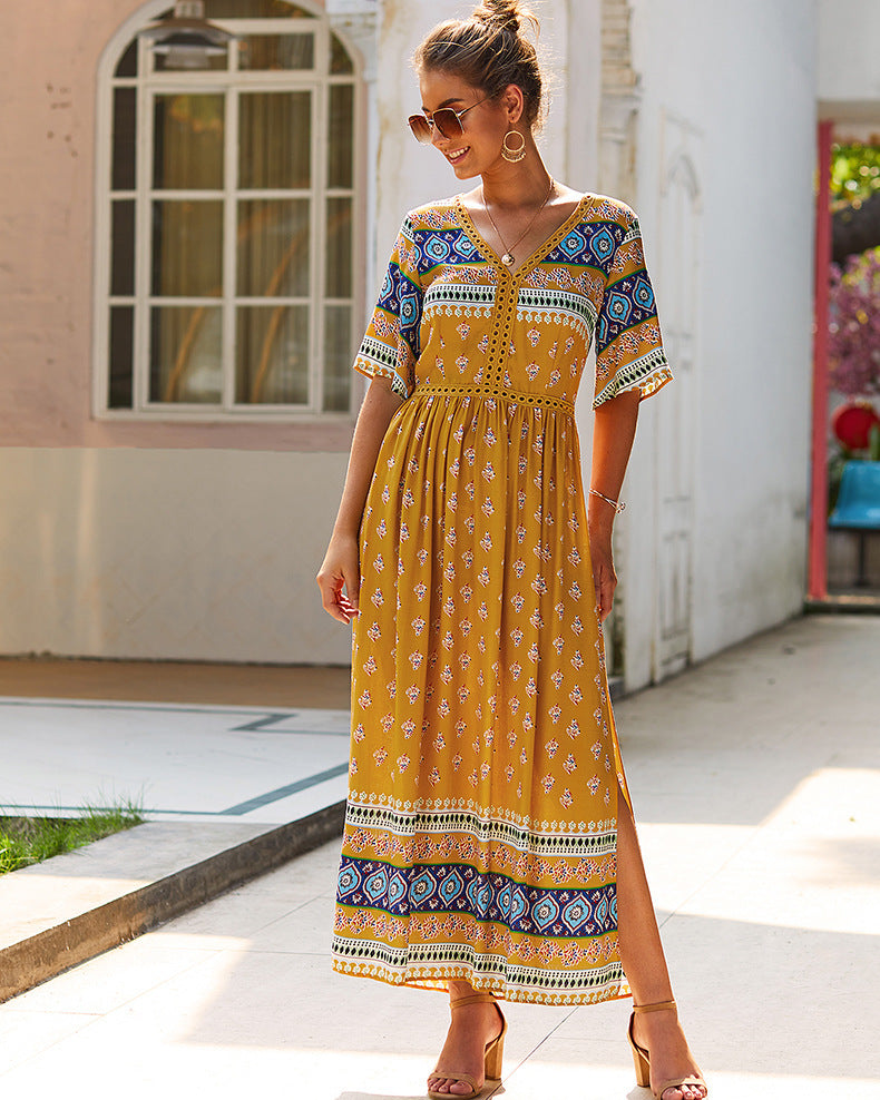 Bohemian early autumn dress