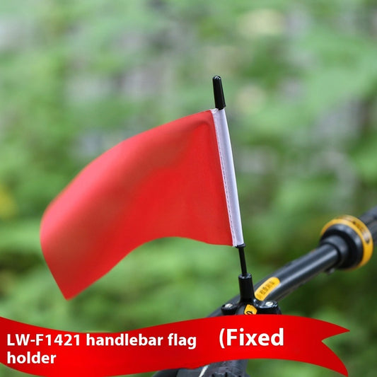 Mountain Bike Carrying The Small National Flag