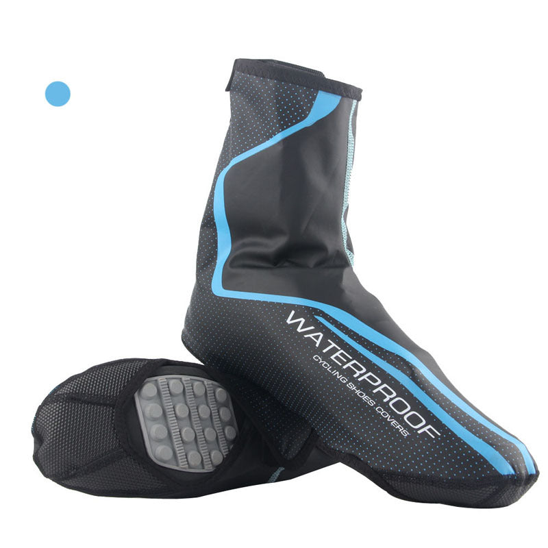 Factory PU Windproof Waterproof Shoes Set Lock Shoe Cover Winter Warm Fabric Mountain Bike Riding Waterproof Shoe Cover