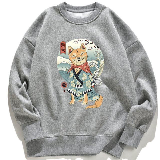 Cartoon print Japanese autumn sweatshirt