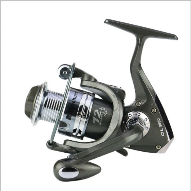 12-axis Metal Toe Cap Fishing Reel Reel For Telescopic Fishing Rod Thrown Pole Wheel