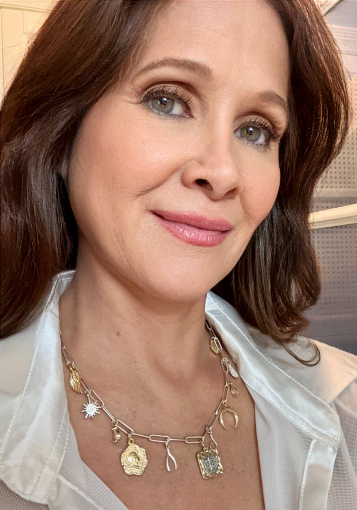 Signs and Symbols Mixed Metals Charm Necklace