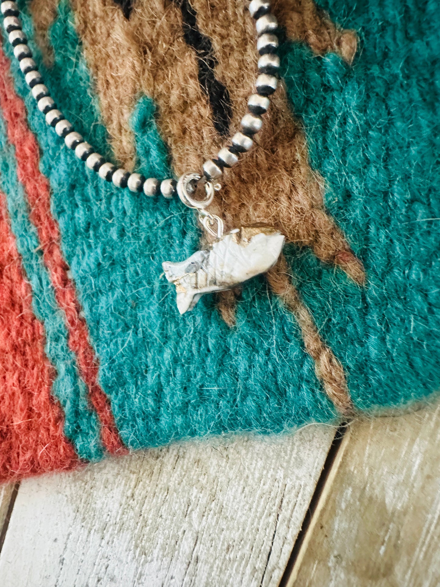 Handcrafted & Hand Carved Blue Mojave Fish Charm