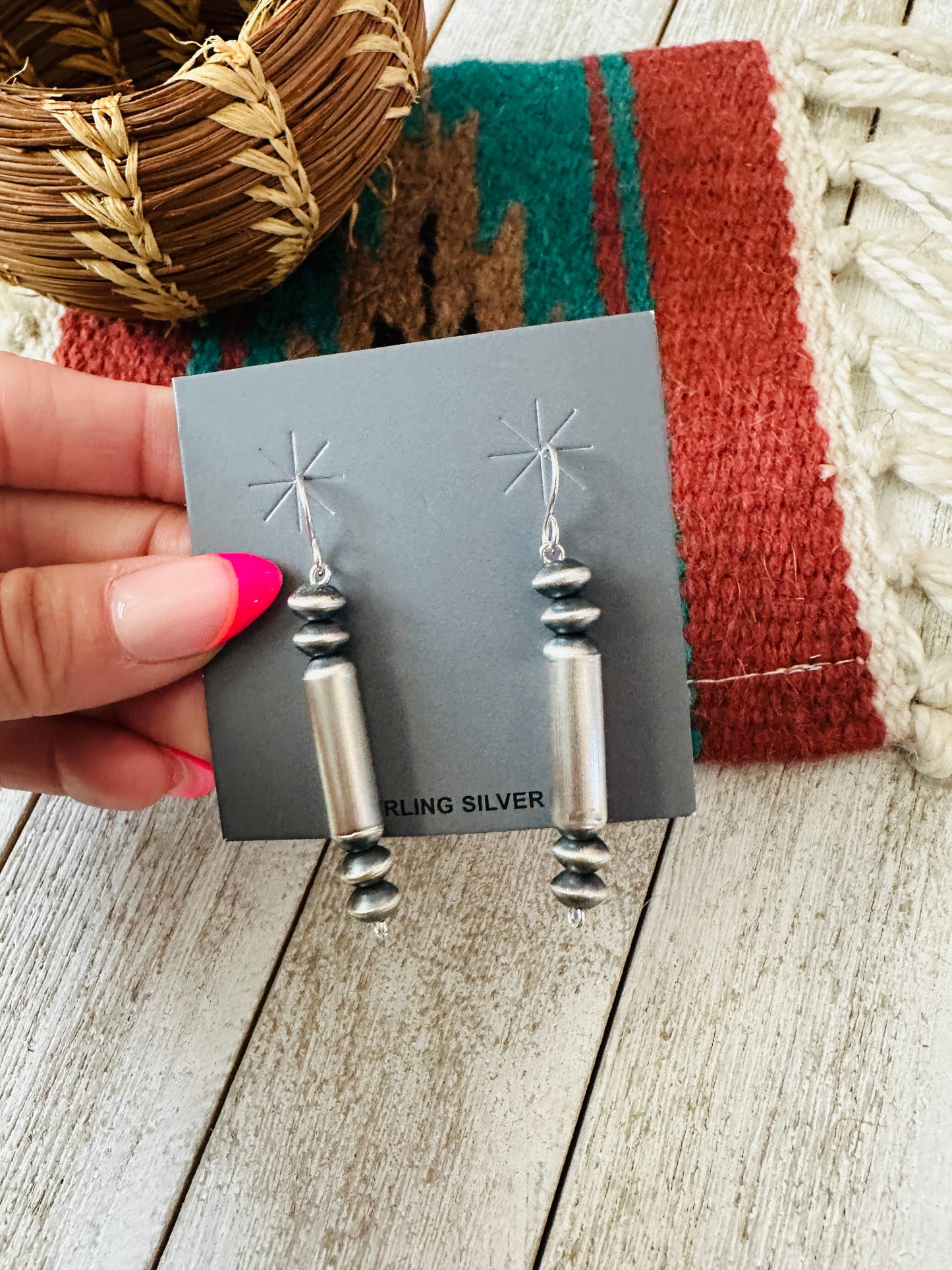 Handcrafted Sterling Silver Pearl Dangle Earrings