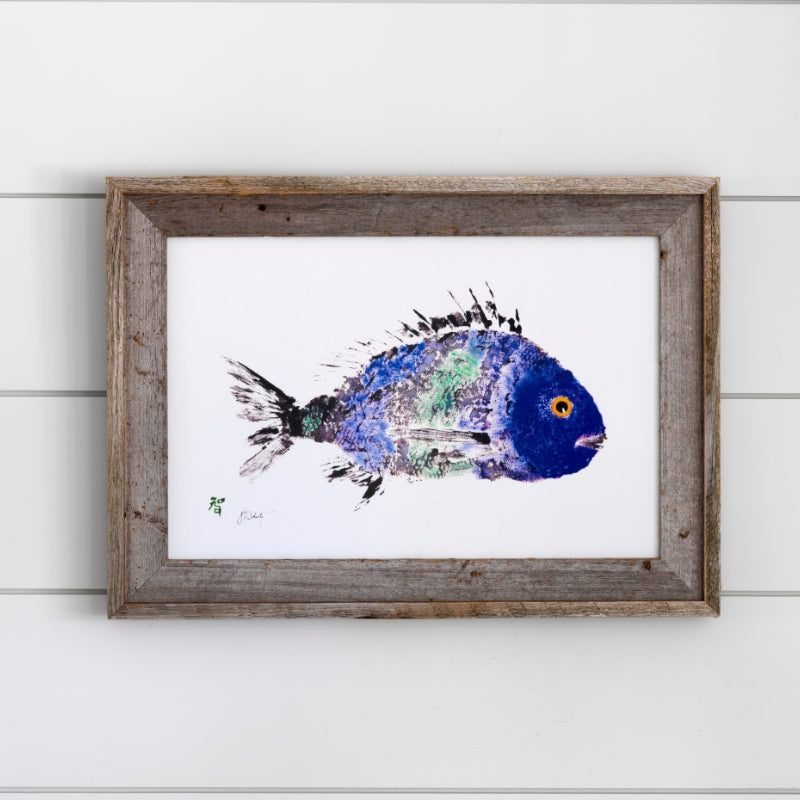 Coastal Art Scup Ocean Fish Artist Inspired