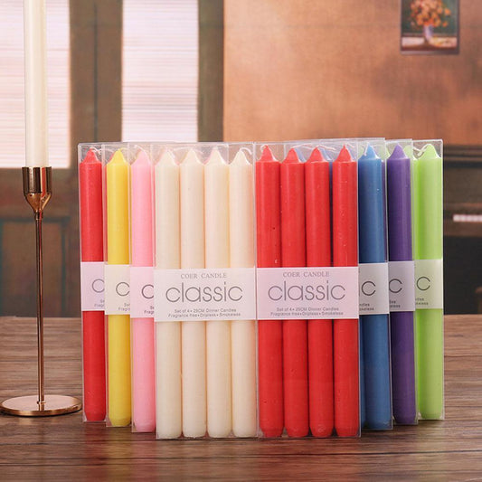 4pcs Home Candlestick Candles Colorful Spell Candles Pure Beeswax Handmade Taper Candles Smokeless Dripless Wax Candles Beeswax Candle for Home Gift Ideas Magic Decorative Aromatic Candles Fulfilled Decor Party Beeswax Candle