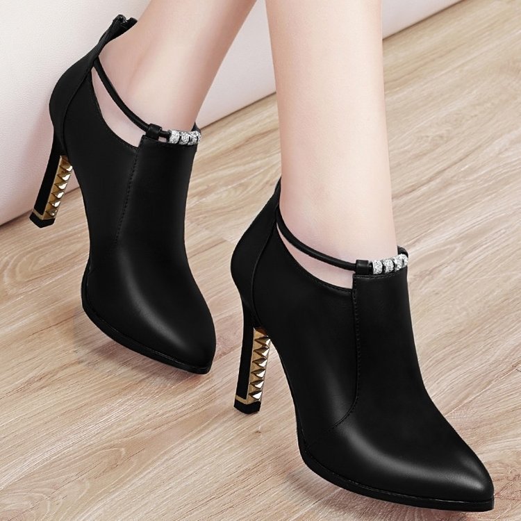 New Autumn Martin Boots Women's Autumn Pointed Toe Short Boots