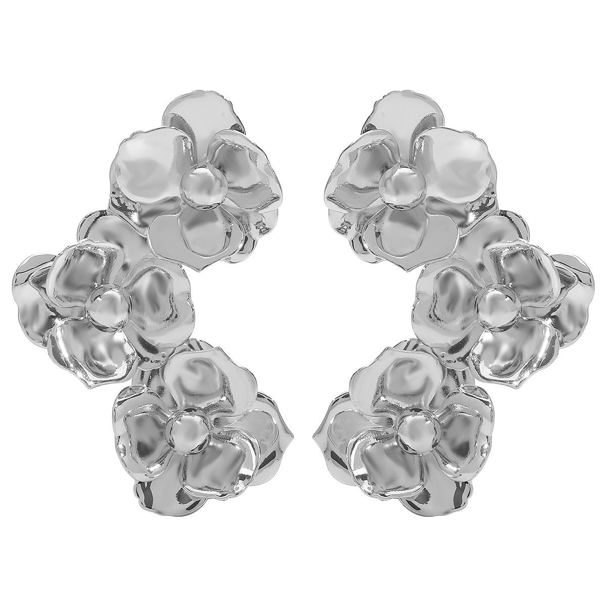 Flower Delicate Earrings Fashion Retro Symmetry