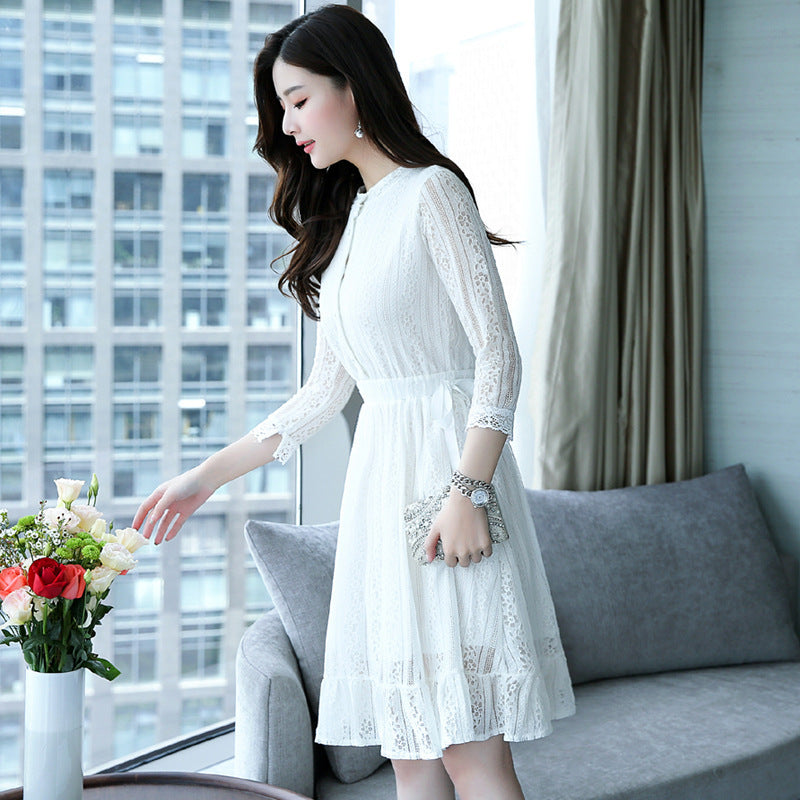 Lace dress autumn women's clothing