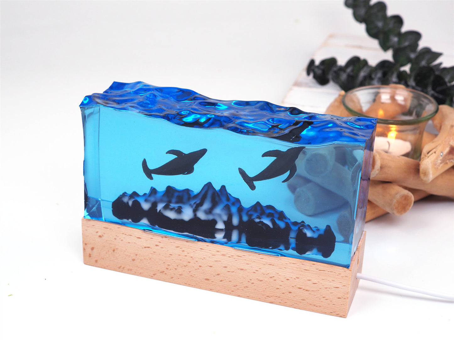 Diy Crystal Resin Epoxy Mountain Sea Wave Sea Water Surface Mountain Sea Mirror Silicone Mold