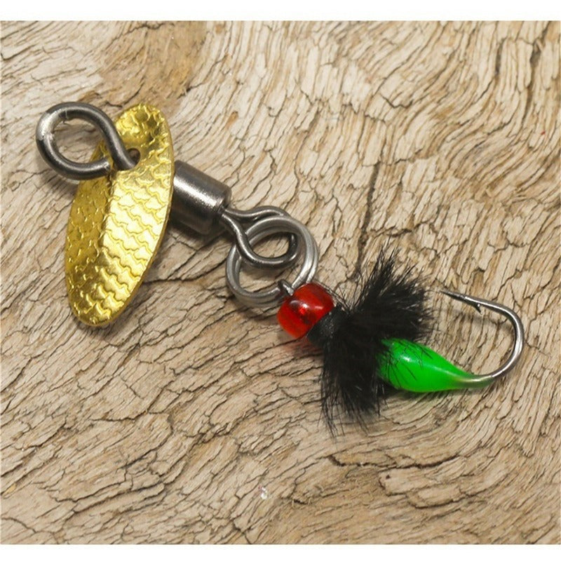 Bionic Poisonous Mosquito Hook 5 Pieces Flying Spinning Sequins Fishing Set Micro-object