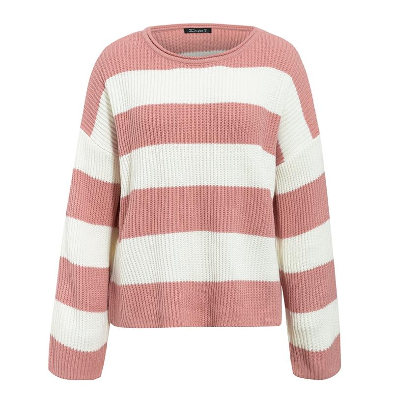 Autumn and winter pullover sweater stripes