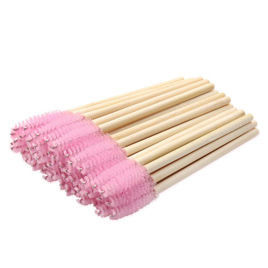 100-Pack Disposable Bamboo Stick Mascara Wands – Eco-Friendly & Convenient